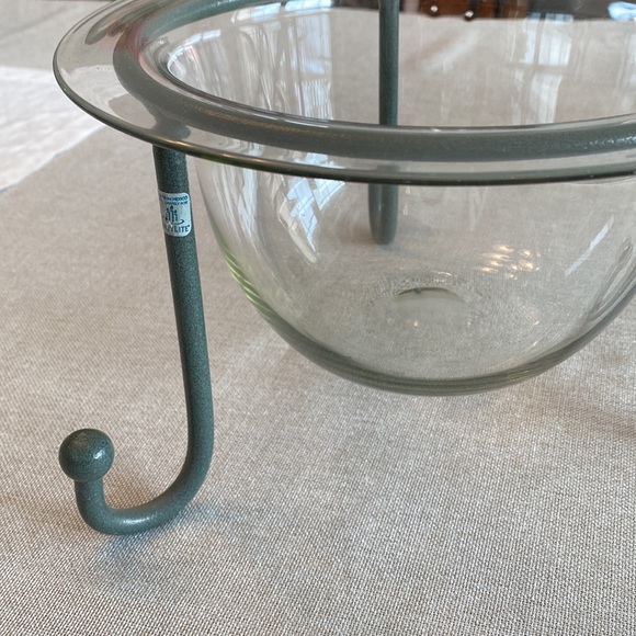 Partylite “Seville” tabletop 3 wick candle holder & glass insert. Green Mexico - Picture 2 of 9
